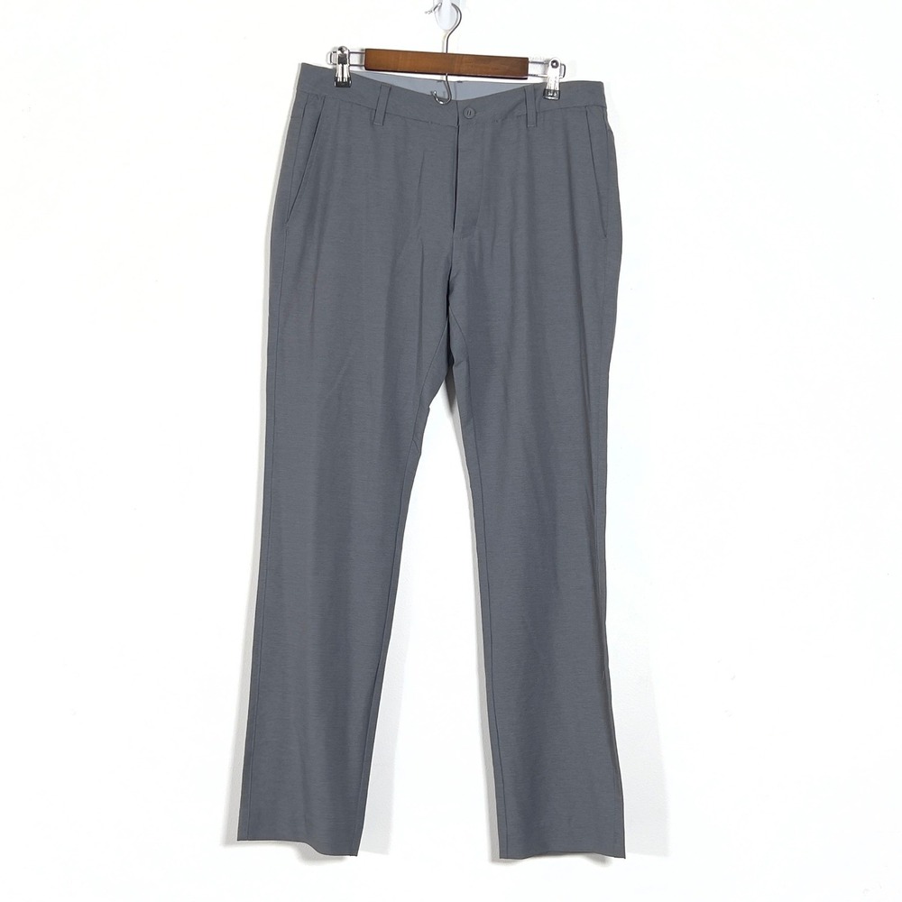 FootJoy Golf Pants Men 34x32‎ Gray Performance Stretch Flat Front Trousers